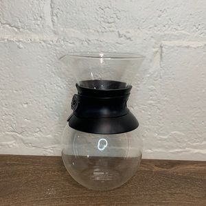 Bodum Glass Pour Over Barista Coffee Maker 34 oz Black Band
